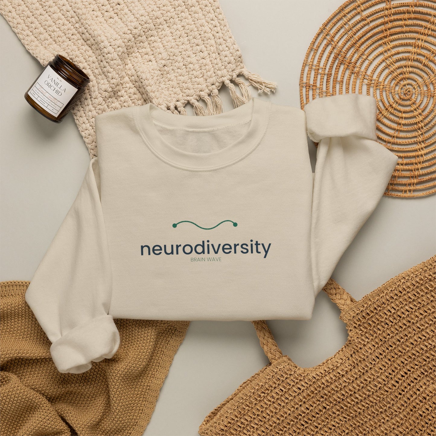Neurodiversity Crewneck Sweatshirt – Minimalist Awareness Pullover