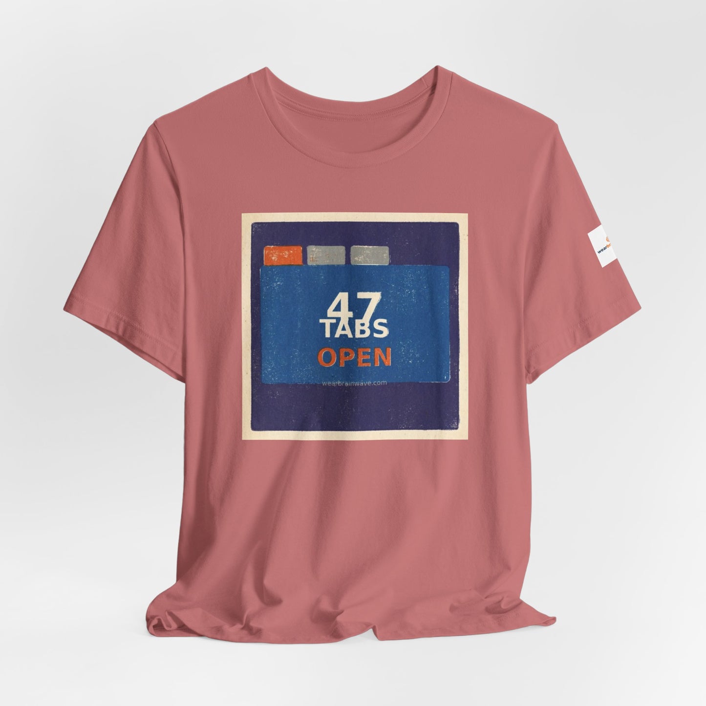 ADHD Humor Unisex T-Shirt, 47 Tabs Open Minimalist Graphic
