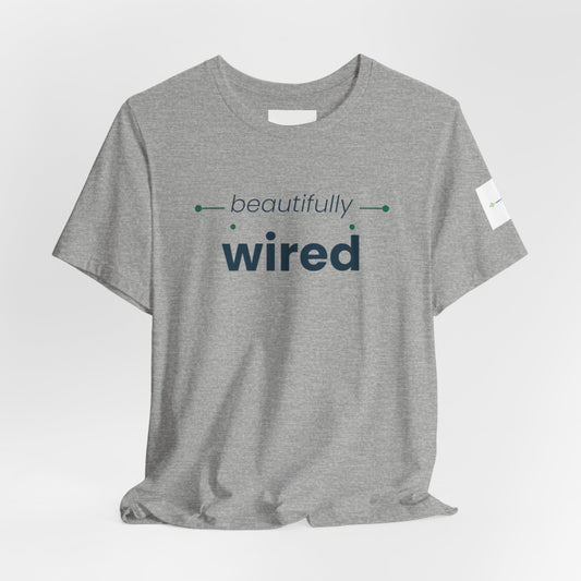 ADHD Unisex T-Shirt, Beautifully Wired Minimal Tech Graphic