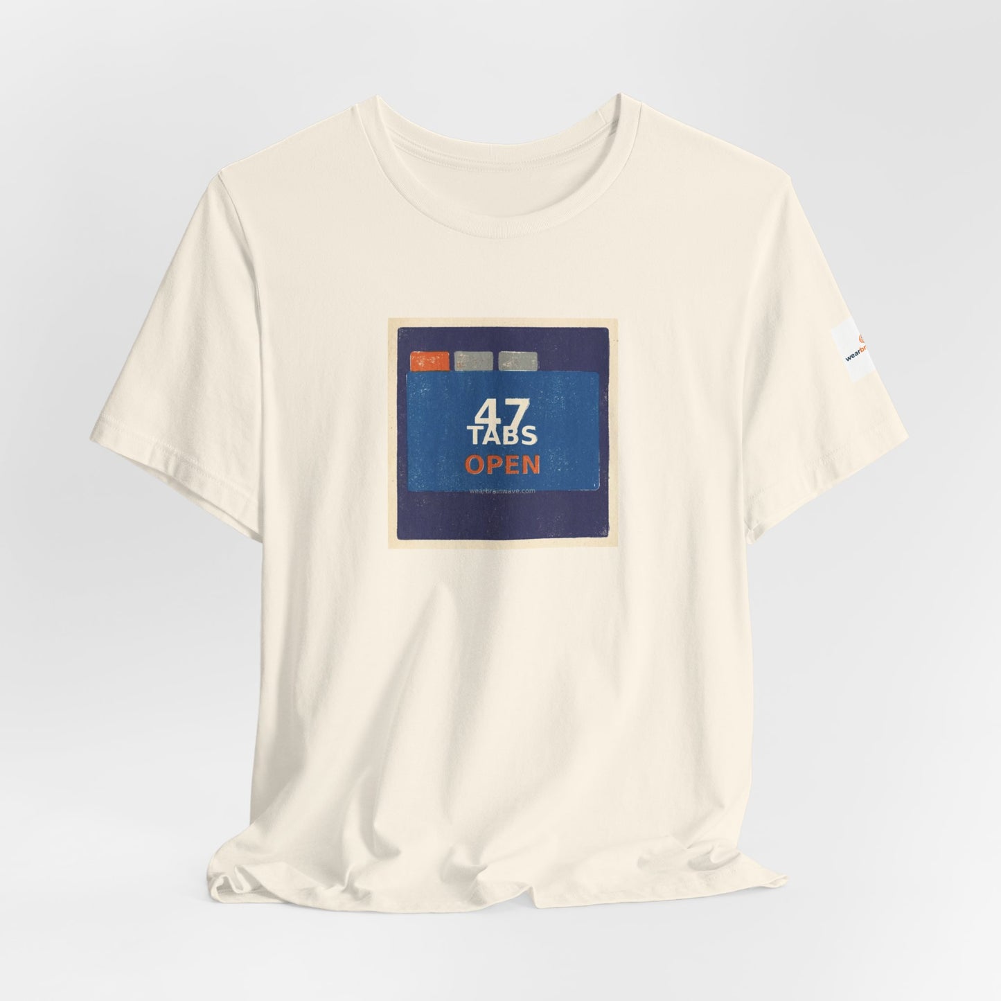 ADHD Humor Unisex T-Shirt, 47 Tabs Open Minimalist Graphic