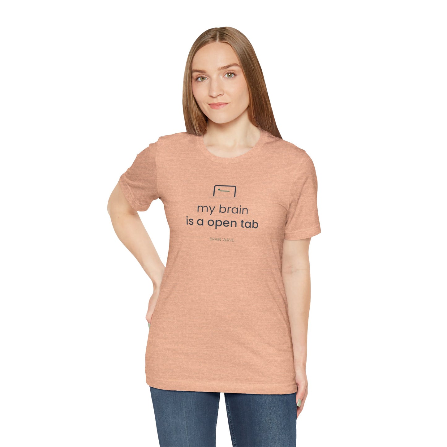 My Brain Is an Open Tab Minimalist ADHD Tee | Neurodivergent Shirt | Brain Wave