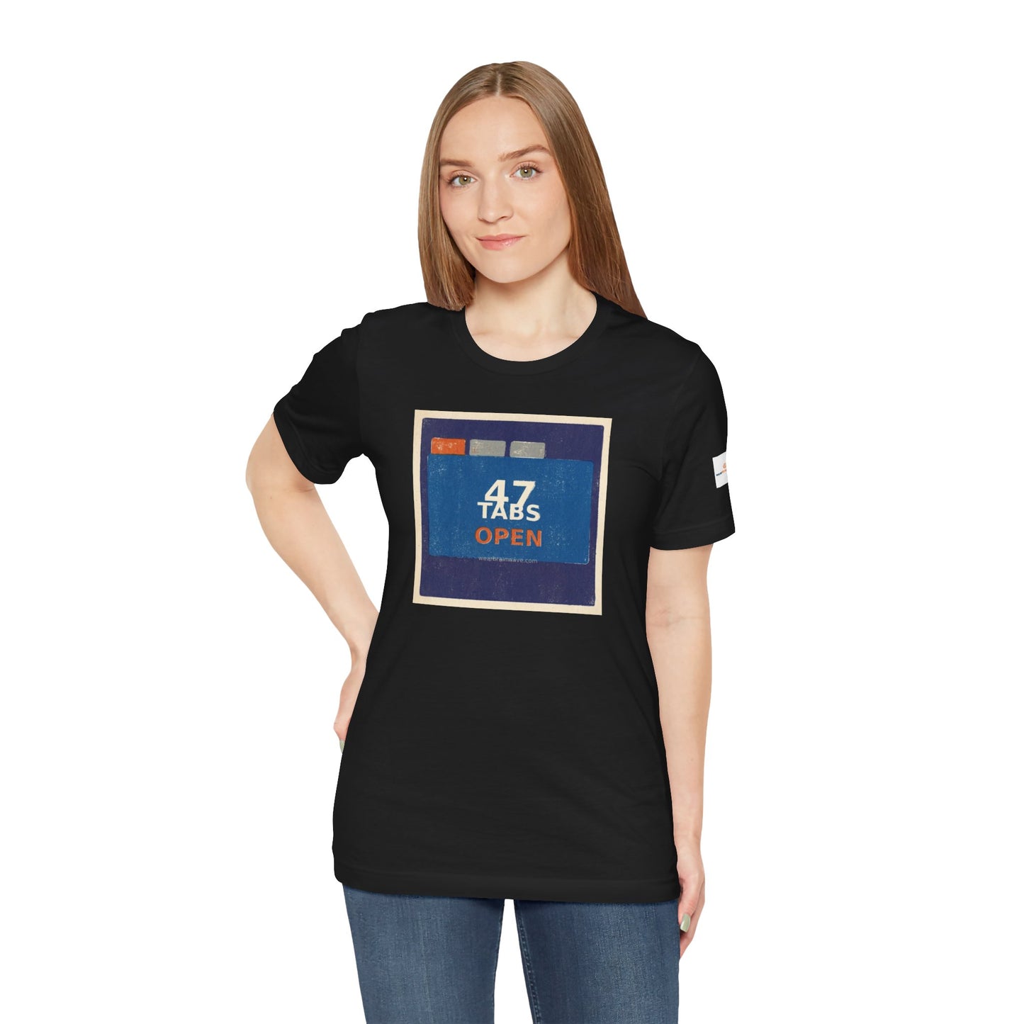 ADHD Humor Unisex T-Shirt, 47 Tabs Open Minimalist Graphic