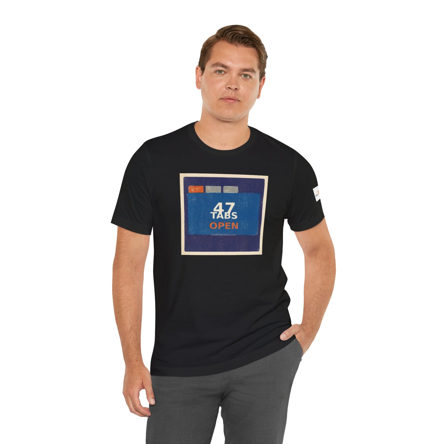 ADHD Humor Unisex T-Shirt, 47 Tabs Open Minimalist Graphic