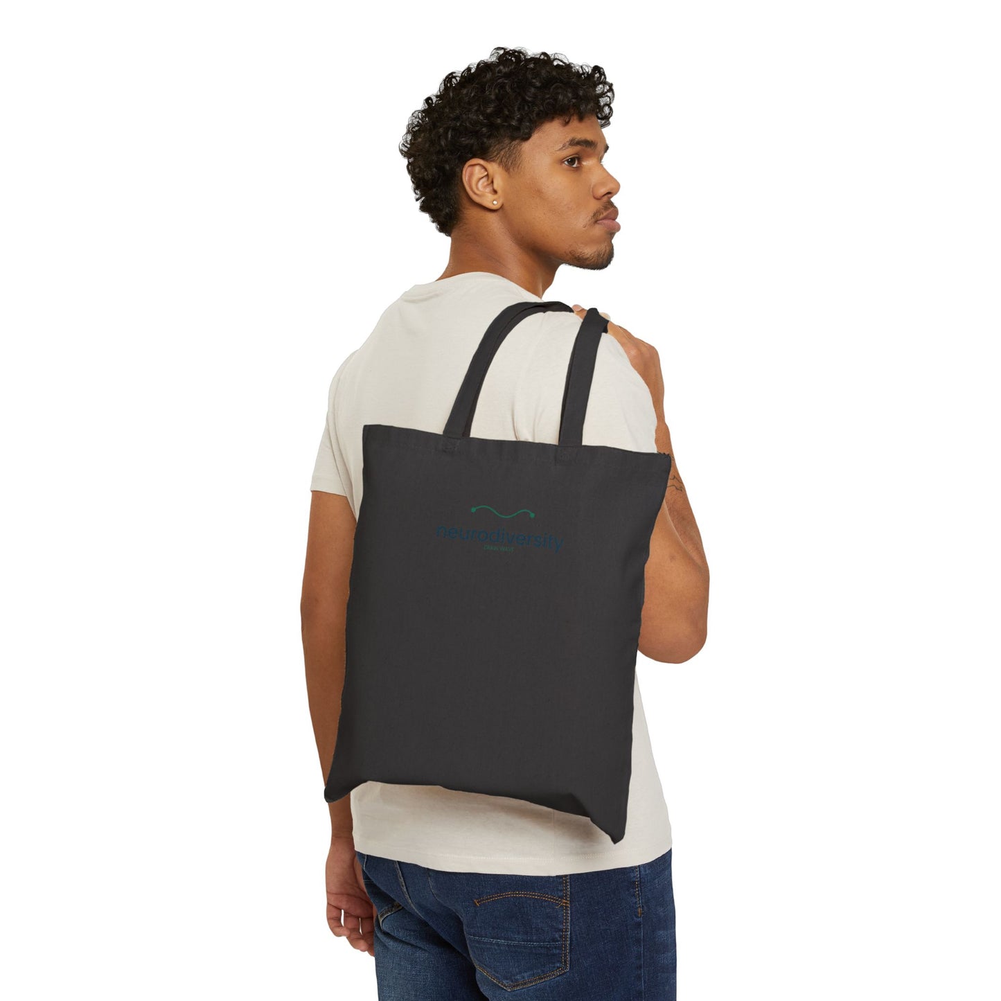 Neurodiversity Canvas Tote Bag | ADHD Tote | Neurospicy Gift | Brain Wave
