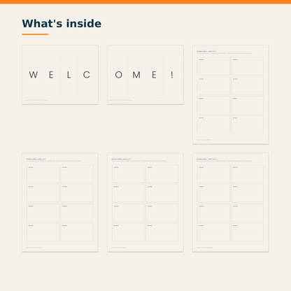 Pages inside the classroom decor pack