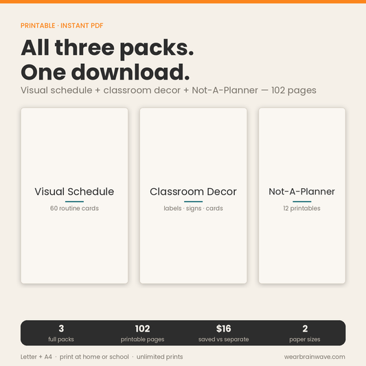 The Whole Wall Bundle — all three printable packs in one download, 102 pages